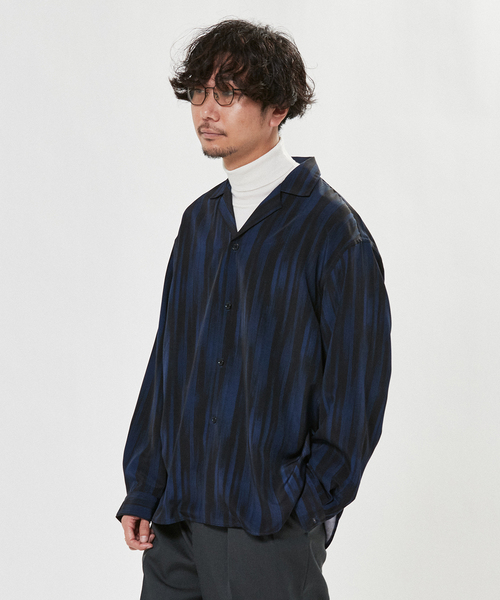 【希少】EDIFICE エディフィス カシミヤブレンド 長袖シャツ M エディフィス EDIFICE TESSITURA MONTI テッシトゥーラモンティ シャツ