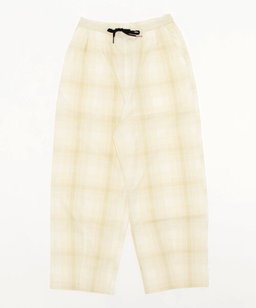 semantic design(セマンティックデザイン)の「【レーヨン混 ウエストゴム】セマンティックデザイン チェック柄 ワイドイージーパンツ(その他パンツ・メンズ・ベージュ/ブラック/グレー系その他2・MEDIUM/LARGE)」の5枚目の写真