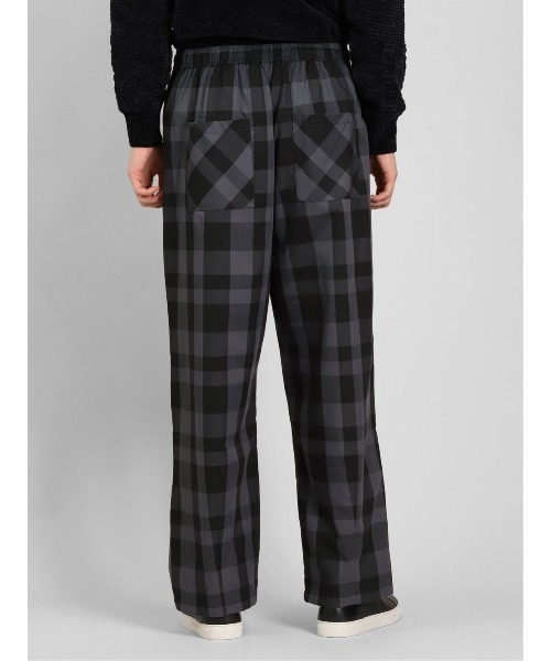 semantic design(セマンティックデザイン)の「【レーヨン混 ウエストゴム】セマンティックデザイン チェック柄 ワイドイージーパンツ(その他パンツ・メンズ・ベージュ/ブラック/グレー系その他2・MEDIUM/LARGE)」の19枚目の写真