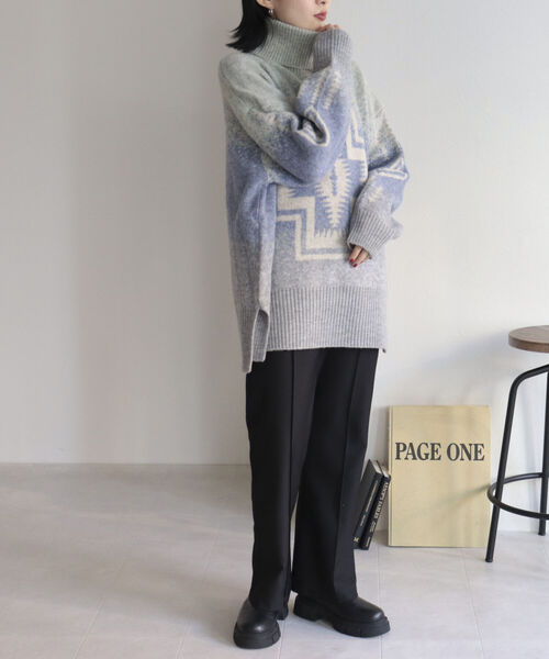 PENDLETON（ペンドルトン）の「【PENDLETON/ペンドルトン】タートルネックプルオーバー（ニット/セーター・レディース・ブラック系その他4/ベージュ系その他4/ブルー系その他4・FREE）」の6枚目の写真