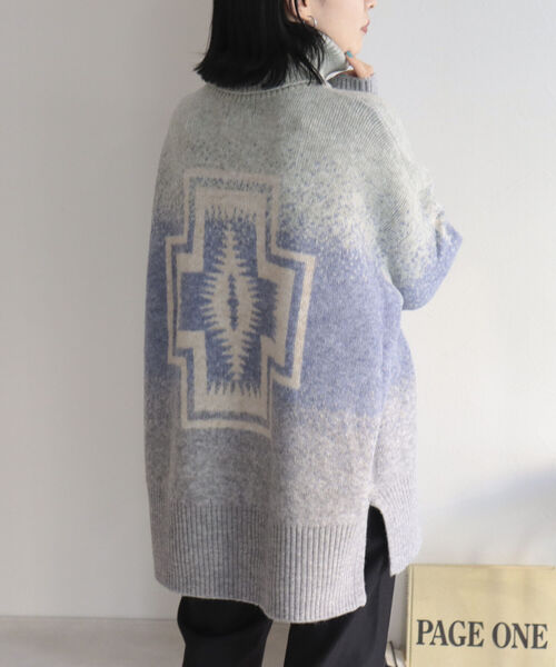 PENDLETON（ペンドルトン）の「【PENDLETON/ペンドルトン】タートルネックプルオーバー（ニット/セーター・レディース・ブラック系その他4/ベージュ系その他4/ブルー系その他4・FREE）」の9枚目の写真