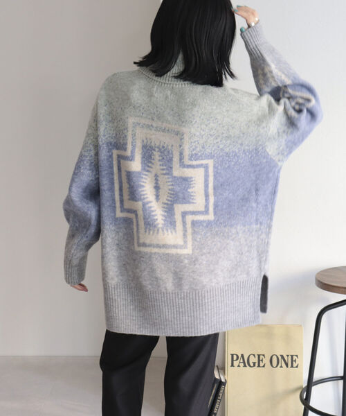 PENDLETON（ペンドルトン）の「【PENDLETON/ペンドルトン】タートルネックプルオーバー（ニット/セーター・レディース・ブラック系その他4/ベージュ系その他4/ブルー系その他4・FREE）」の10枚目の写真