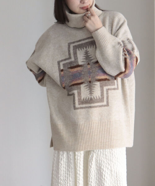 PENDLETON（ペンドルトン）の「【PENDLETON/ペンドルトン】タートルネックプルオーバー（ニット/セーター・レディース・ブラック系その他4/ベージュ系その他4/ブルー系その他4・FREE）」の13枚目の写真