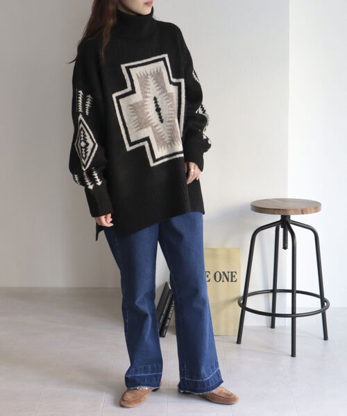 PENDLETON（ペンドルトン）の「【PENDLETON/ペンドルトン】タートルネックプルオーバー（ニット/セーター・レディース・ブラック系その他4/ベージュ系その他4/ブルー系その他4・FREE）」の16枚目の写真