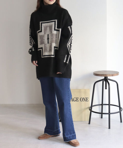 PENDLETON（ペンドルトン）の「【PENDLETON/ペンドルトン】タートルネックプルオーバー（ニット/セーター・レディース・ブラック系その他4/ベージュ系その他4/ブルー系その他4・FREE）」の18枚目の写真