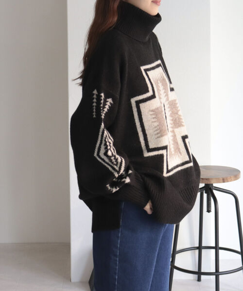 PENDLETON（ペンドルトン）の「【PENDLETON/ペンドルトン】タートルネックプルオーバー（ニット/セーター・レディース・ブラック系その他4/ベージュ系その他4/ブルー系その他4・FREE）」の21枚目の写真