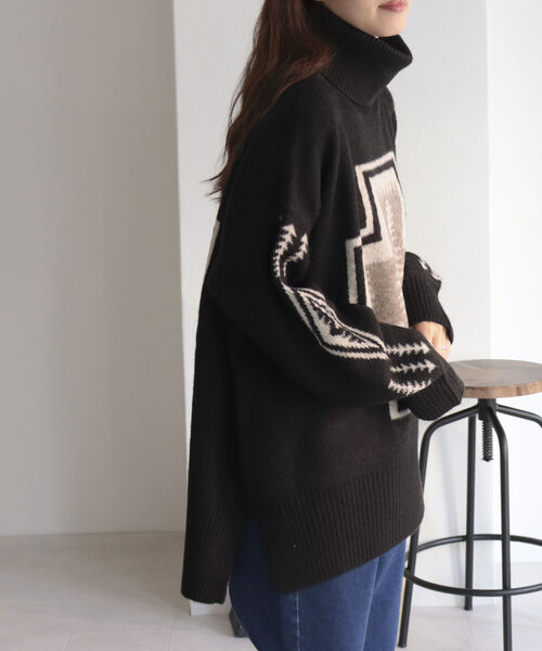 PENDLETON（ペンドルトン）の「【PENDLETON/ペンドルトン】タートルネックプルオーバー（ニット/セーター・レディース・ブラック系その他4/ベージュ系その他4/ブルー系その他4・FREE）」の22枚目の写真