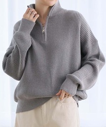 LAFFMO | ハーフジップニットプルオーバー(ニット/セーター)