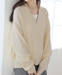 LAFFMO | ハーフジップニットプルオーバー(ニット/セーター)