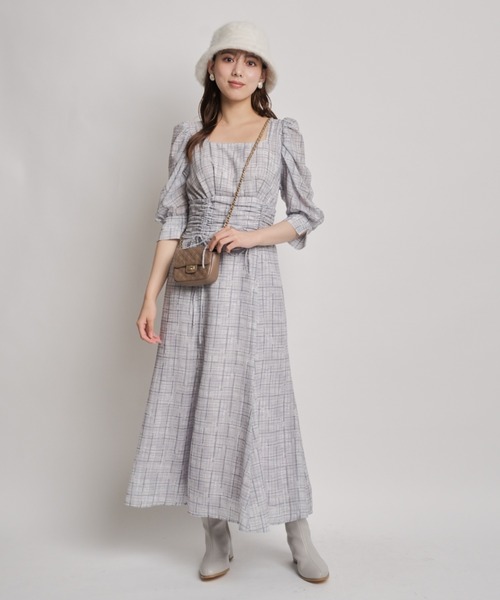 マイストラーダ チェックツイードプリントワンピース m65136550710_1.jpg?1740505610