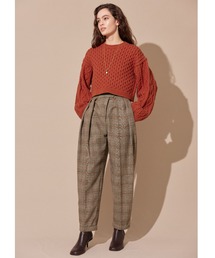 ALEXIA STAM | Two Tuck Plaid Wide Pants /ツータックプレイドワイドパンツ(その他パンツ)
