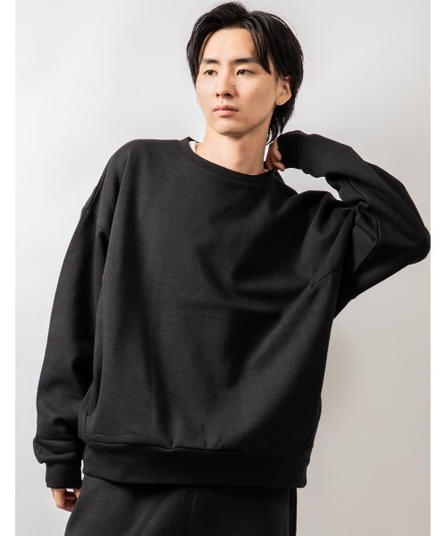 Beno(ビーノ)の「TCソフト裏起毛 オーバーシルエット クルーネックトレーナー(スウェット・メンズ・マスタード/ロイヤルブルー/ネイビー/ホワイト/グリーン/グレー/グレイッシュベージュ/ブラック・M/L/XL)」の3枚目の写真