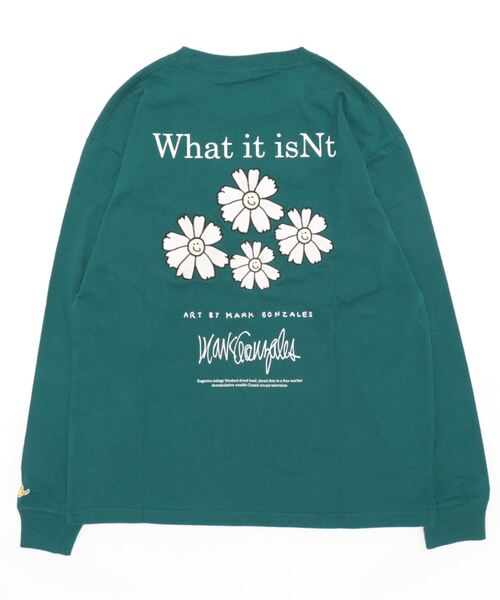 （What it isNt）ART BY MARKGONZALES（ワットイットイズント）の「【(What it isNt)】フラワー刺繍ロンＴ（Tシャツ/カットソー・メンズ・ブラック/グリーン/ベージュ/ホワイト・L/M/XL）」の17枚目の写真