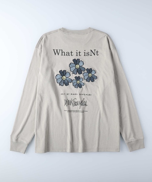 （What it isNt）ART BY MARKGONZALES（ワットイットイズント）の「【(What it isNt)】フラワー刺繍ロンＴ（Tシャツ/カットソー・メンズ・ブラック/グリーン/ベージュ/ホワイト・L/M/XL）」の3枚目の写真