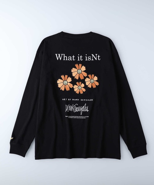 （What it isNt）ART BY MARKGONZALES（ワットイットイズント）の「【(What it isNt)】フラワー刺繍ロンＴ（Tシャツ/カットソー・メンズ・ブラック/グリーン/ベージュ/ホワイト・L/M/XL）」の2枚目の写真
