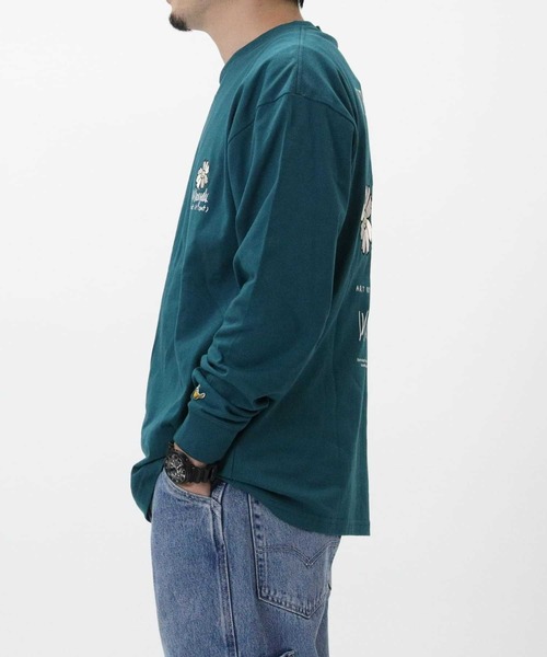 （What it isNt）ART BY MARKGONZALES（ワットイットイズント）の「【(What it isNt)】フラワー刺繍ロンＴ（Tシャツ/カットソー・メンズ・ブラック/グリーン/ベージュ/ホワイト・L/M/XL）」の6枚目の写真