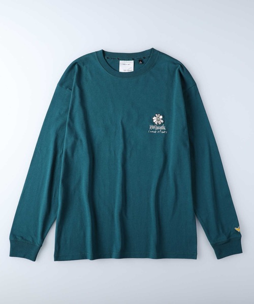 （What it isNt）ART BY MARKGONZALES（ワットイットイズント）の「【(What it isNt)】フラワー刺繍ロンＴ（Tシャツ/カットソー・メンズ・ブラック/グリーン/ベージュ/ホワイト・L/M/XL）」の11枚目の写真