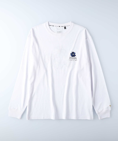 （What it isNt）ART BY MARKGONZALES（ワットイットイズント）の「【(What it isNt)】フラワー刺繍ロンＴ（Tシャツ/カットソー・メンズ・ブラック/グリーン/ベージュ/ホワイト・L/M/XL）」の8枚目の写真