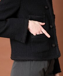 ドレステリア ブラックツイードショートジャケット ドレステリア ブラックツイードショートジャケット