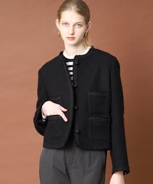 DRESSTERIOR（ドレステリア）の「◇ツイードジャケット（ノーカラー