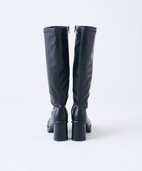 one after another NICE CLAUP（ワンアフターアナザーナイスクラップ）の「ストーム付きロングブーツ（ブーツ・レディース・ライトベージュ/ブラック・SMALL/MEDIUM/LARGE）」の10枚目の写真