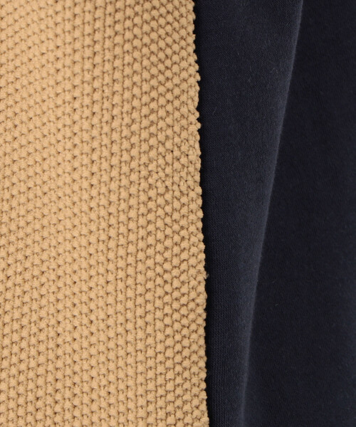 COMME　CA COMMUNE（コムサコミューン）の「【ウォッシャブル】 ニット×裏毛素材　アラン柄ニット（ニット/セーター・メンズ・ブラック/ベージュ・M/L）」の4枚目の写真