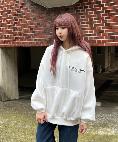 Figments（フィグメンツ）の「【裏起毛】INTERNATIONALパーカー（パーカー・レディース・スミクロ/ホワイト・FREE）」の18枚目の写真