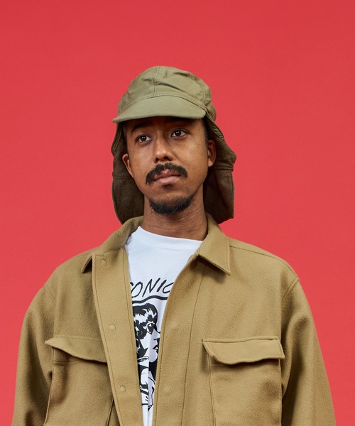 MILITARY（ミリタリー）の「WW2 USN US NAVY DECK HAT CAP / ワールドウォー2 ユーエスエヌ ユーエスネイビー デッキ ハット キャップ（キャップ・メンズ・オリーブ・ONE SIZE）」の3枚目の写真