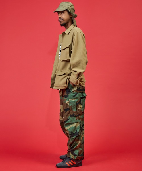 MILITARY（ミリタリー）の「WW2 USN US NAVY DECK HAT CAP / ワールドウォー2 ユーエスエヌ ユーエスネイビー デッキ ハット キャップ（キャップ・メンズ・オリーブ・ONE SIZE）」の5枚目の写真