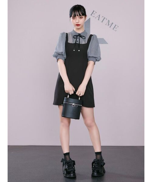 EATME(イートミー)の「E/Mバニティバッグ(ハンドバッグ・レディース・グレー/ブラック・FREE)」の19枚目の写真