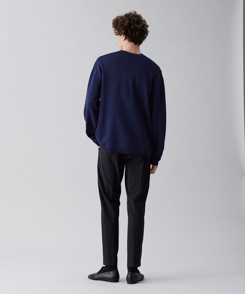 UNFILO(アンフィーロ)の「イージーケア ニットロングTEE(ニット/セーター・メンズ・アイボリー系/ネイビー系/ブラック系/イエロー系・SMALL/MEDIUM/LARGE/X-LARGE)」の7枚目の写真