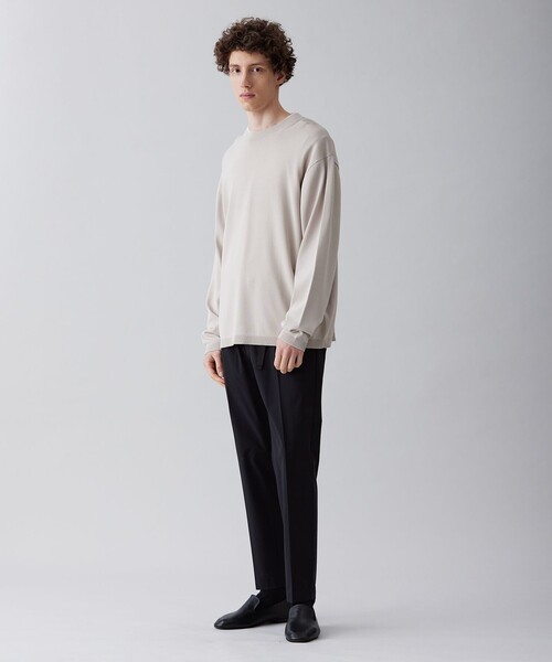 UNFILO(アンフィーロ)の「イージーケア ニットロングTEE(ニット/セーター・メンズ・アイボリー系/ネイビー系/ブラック系/イエロー系・SMALL/MEDIUM/LARGE/X-LARGE)」の12枚目の写真
