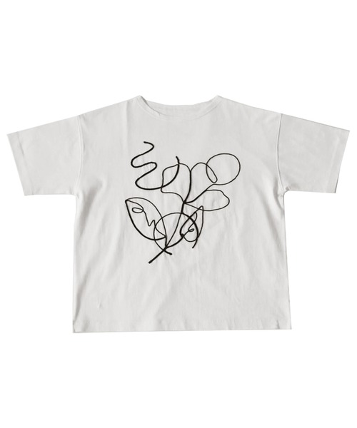 antiqua（アンティカ）の「綿100％ロープデザイントップス（Tシャツ/カットソー・レディース・ブラック/オフホワイト・FREE）」の3枚目の写真