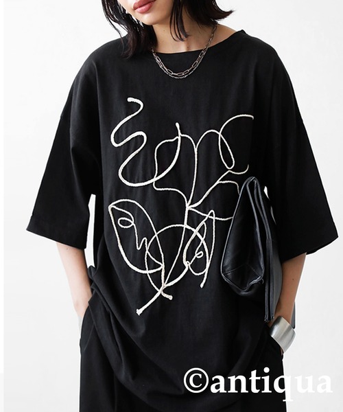アンティカカットソー カフタン襟カットソー（Tシャツ/カットソー）｜antiqua