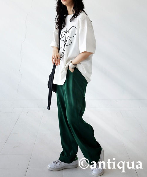 antiqua（アンティカ）の「綿100％ロープデザイントップス（Tシャツ/カットソー・レディース・ブラック/オフホワイト・FREE）」の13枚目の写真