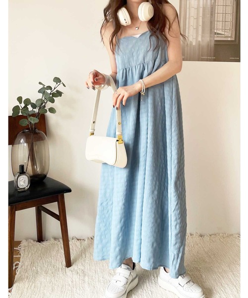 セール】ぽこぽこエンボス素材キャミワンピース（ワンピース）｜GeeRA