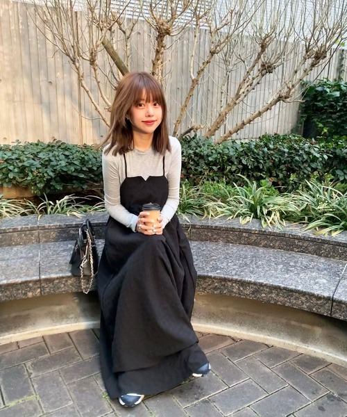 GeeRA（ジーラ）の「ぽこぽこエンボス素材キャミワンピース（ワンピース・レディース・ミント/ベージュ/ブラック・X-LARGE/LARGE/MEDIUM/SMALL）」の6枚目の写真