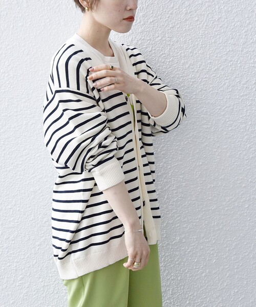 PENNEYS(ぺニーズ)の「【SHIPS any別注】PENNEYS:〈手洗い可能〉THE FOX ワンポイント Vネック カーディガン 23SS◇(カーディガン/ボレロ・レディース・オフホワイト/オレンジ/ブルー・ONE SIZE)」の16枚目の写真