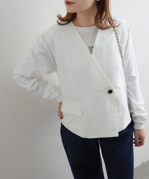 JOURNAL STANDARD✖️金子綾　ホワイトベスト　BOXYベスト JOURNAL STANDARD（ジャーナルスタンダード）の「【AYA KANEKO