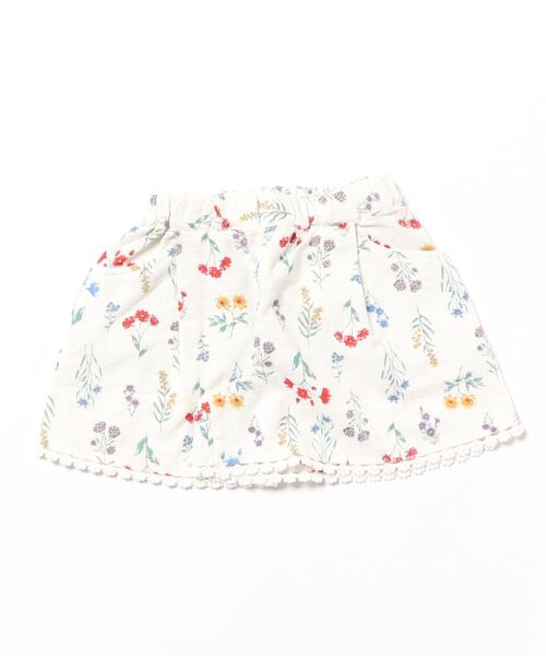 Will Mery（ウイルメリィ）の「花柄３分裾レースフレアーショートパンツ（その他パンツ・キッズ・ラベンダー/オフホワイト・80/90/95/100/110）」の2枚目の写真