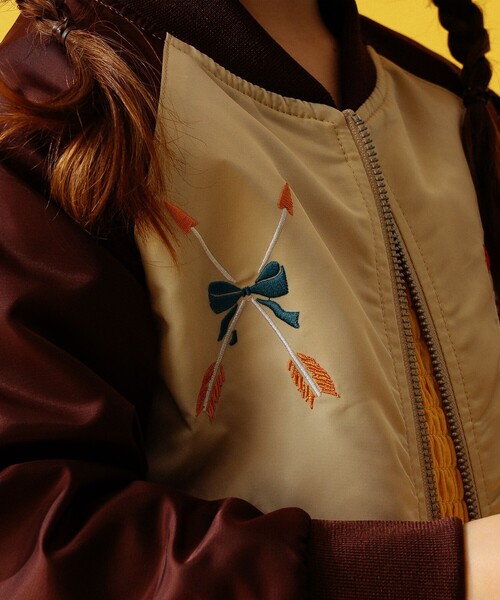 B:MING by BEAMS(ビーミングバイビームス)の「B:MING by BEAMS / スカジャン(100~150cm)(ブルゾン・キッズ・グリーン/ワイン・100/110/120/130/140/150)」の8枚目の写真