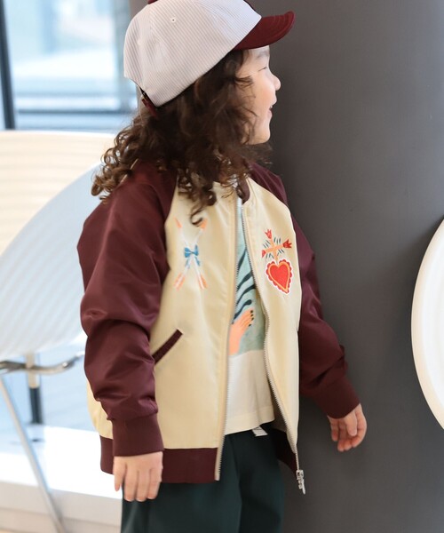 B:MING by BEAMS(ビーミングバイビームス)の「B:MING by BEAMS / スカジャン(100~150cm)(ブルゾン・キッズ・グリーン/ワイン・100/110/120/130/140/150)」の10枚目の写真