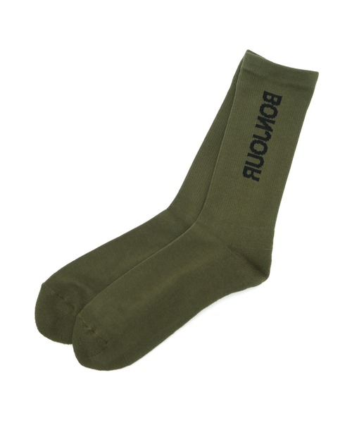 bonjour records(ボンジュールレコーズ)の「【Bonjour Records/ボンジュールレコード】Trevor Jackson SOCKS -ボンジュールレコードオリジナルマーチャンダイズ トレヴァージャクソン ソックス(ソックス/靴下・メンズ・チャコールグレー/オリーブ・FREE)」の2枚目の写真