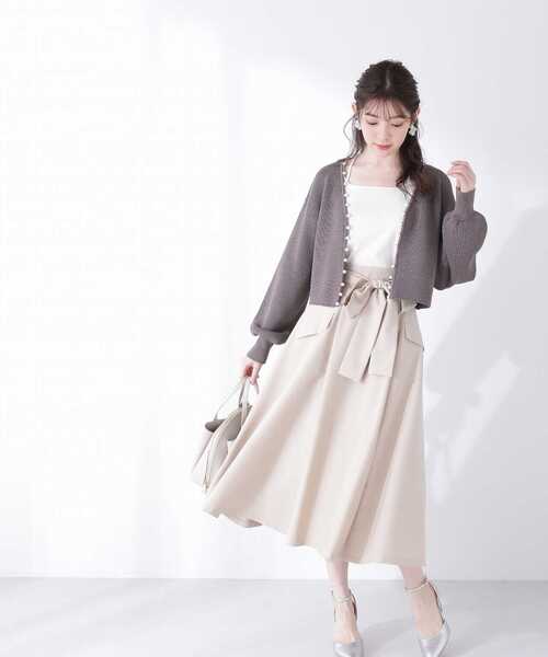 PROPORTION BODY DRESSING(プロポーションボディドレッシング)の「ワークポケットタックスカート / 1213120208(スカート・レディース・ベージュ/パープル/イエロー・SMALL/MEDIUM/X-SMALL)」の2枚目の写真