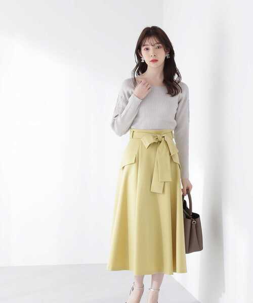 PROPORTION BODY DRESSING(プロポーションボディドレッシング)の「ワークポケットタックスカート / 1213120208(スカート・レディース・ベージュ/パープル/イエロー・SMALL/MEDIUM/X-SMALL)」の3枚目の写真