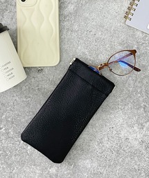 縦型 めがねケース 合成皮革 ばね口 グラスケース