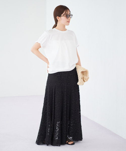 Plage - 美品◇plage プラージュ　【R’IAM】シルエット ブラウス&amp;スカートセット 美品◇R'IAM シルエットブラウス◇ブラック◇plageプラージュ リアム