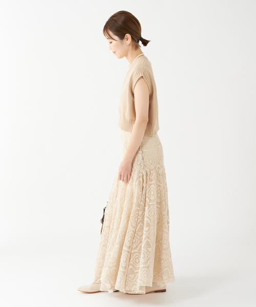 新品　Plage 【R’IAM】レース スカート　ナチュラル36 plage（プラージュ）の「【R'IAM】レース スカート（スカート