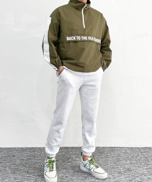 Dalfwin(ダールフィン)の「韓国ファッションBACKロゴハーフジップトラックジャケットブルゾン(ブルゾン・レディース・ブラック/ネイビー/カーキ・FREE)」の6枚目の写真