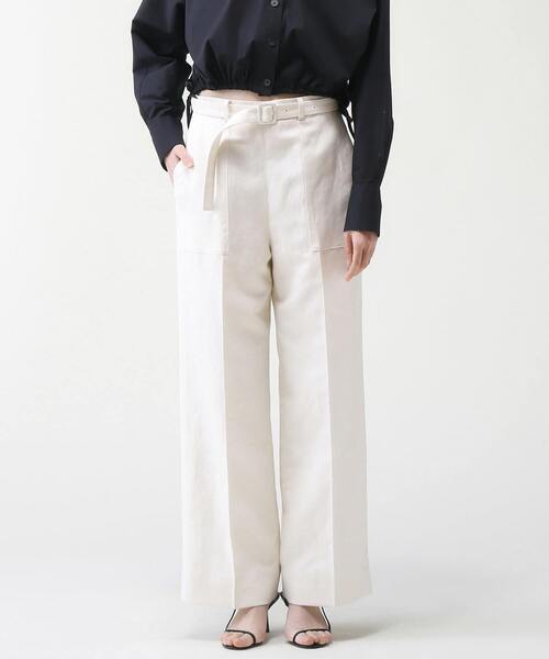 martinique（マルティニーク）の「martinique/サマーツイードストレートパンツ（その他パンツ・レディース・ホワイト/ピンク/ベージュ・1/2）」の2枚目の写真